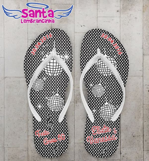 Chinelo Anos 60 Baile Personalizado - COD 2270