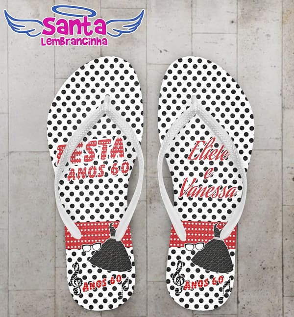 Chinelo Anos 60 Personalizado - COD 2266