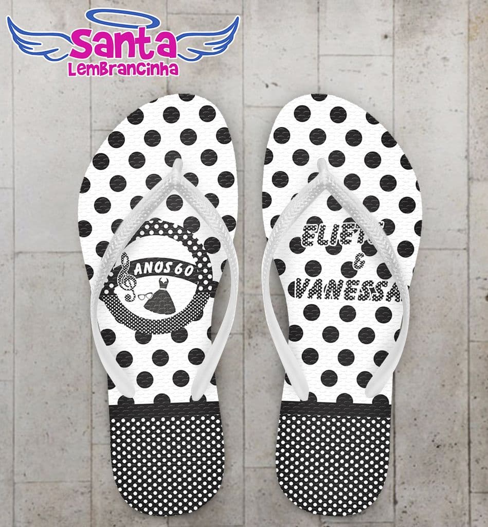 Chinelo Festa Anos 60 Personalizado - COD 2267