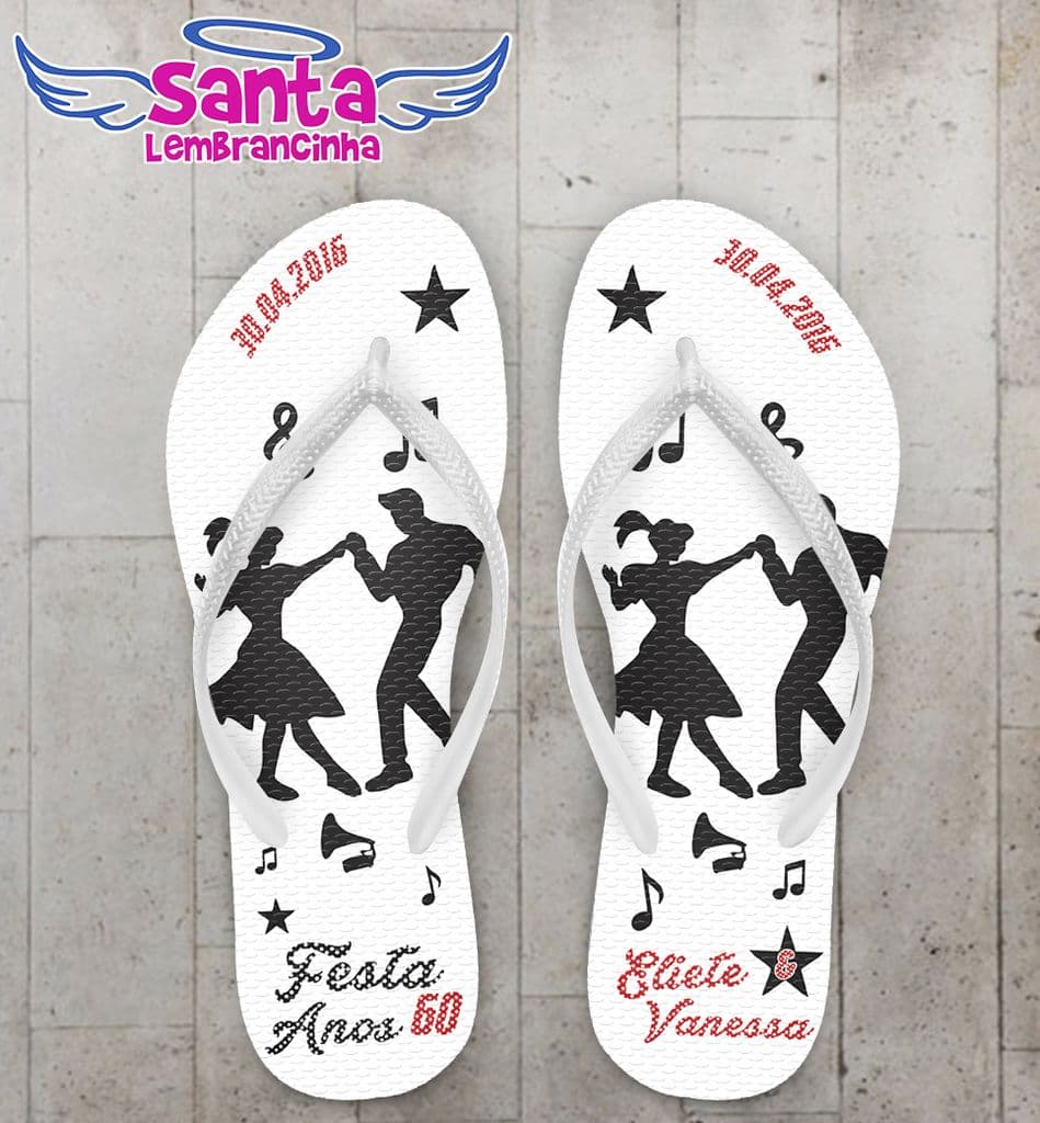 Chinelo Baile Anos 60 Personalizado - COD 2269