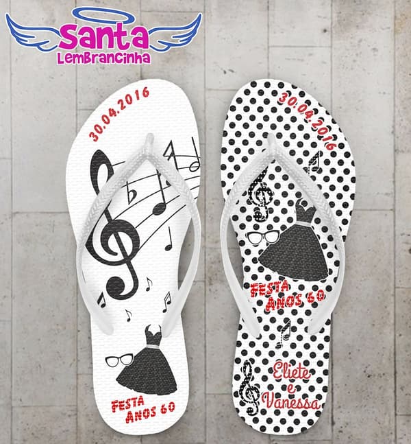Chinelo Anos 60 Dance Personalizado - COD 2272