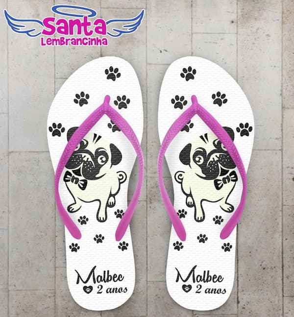 Chinelo Cachorro Personalizado - COD 2285