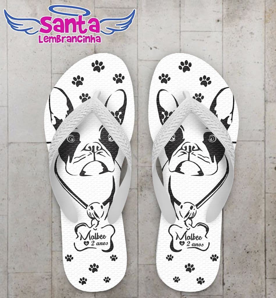 Chinelo Cachorro Aniversário Personalizado - COD 2287