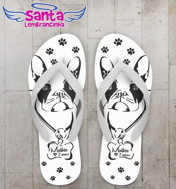 Chinelo Cachorro Aniversário Personalizado - COD 2287