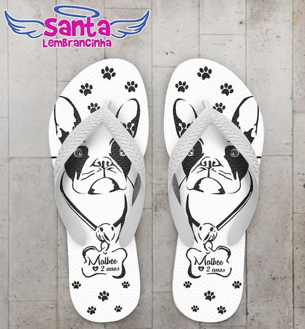 Chinelo Cachorro Aniversário Personalizado - COD 2287