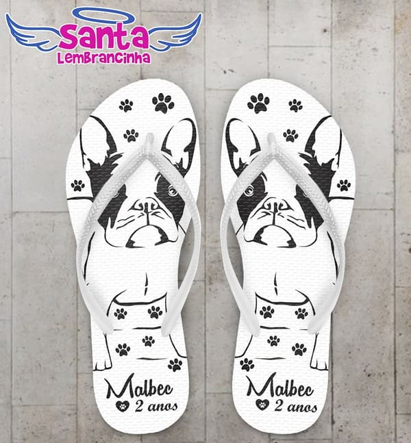 Chinelo Cachorro Infantil Personalizado - COD 2286