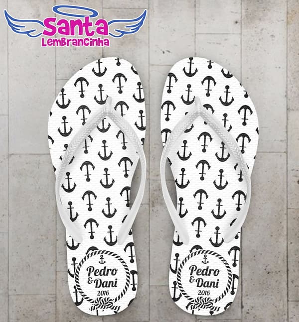 Chinelo Casamento Navy Personalizado - COD 2125