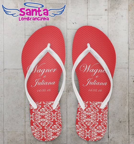 Chinelo Casamento, Arabescos Personalizado - COD 2264