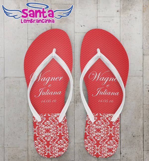 Chinelo Casamento, Arabescos Personalizado - COD 2264