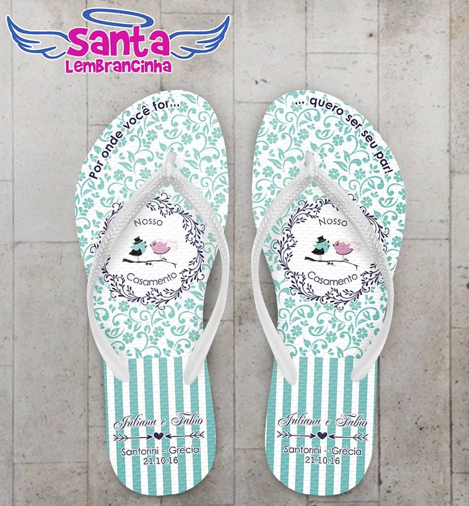 Chinelo Casamento Personalizado, Quero ser seu par - COD 2339