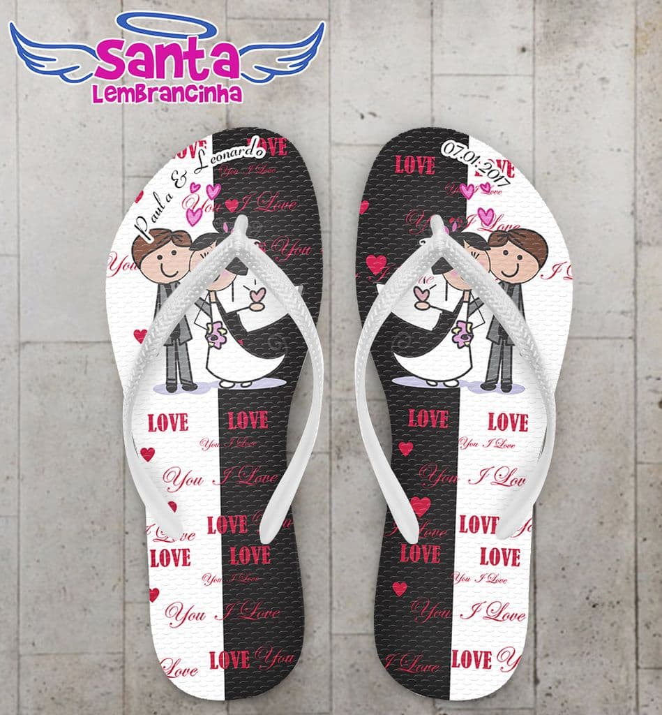 Chinelo Casamento Personalizado - COD 1041