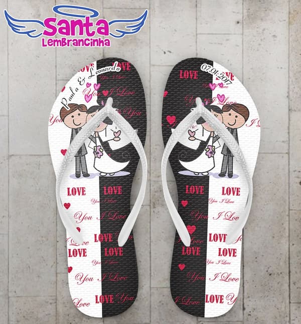 Chinelo Casamento Personalizado - COD 1041
