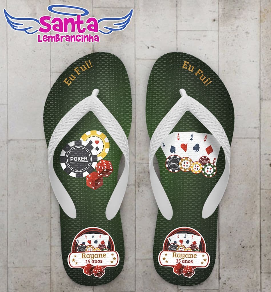 Chinelo Debutante Personalizado, Cassino - COD 2295