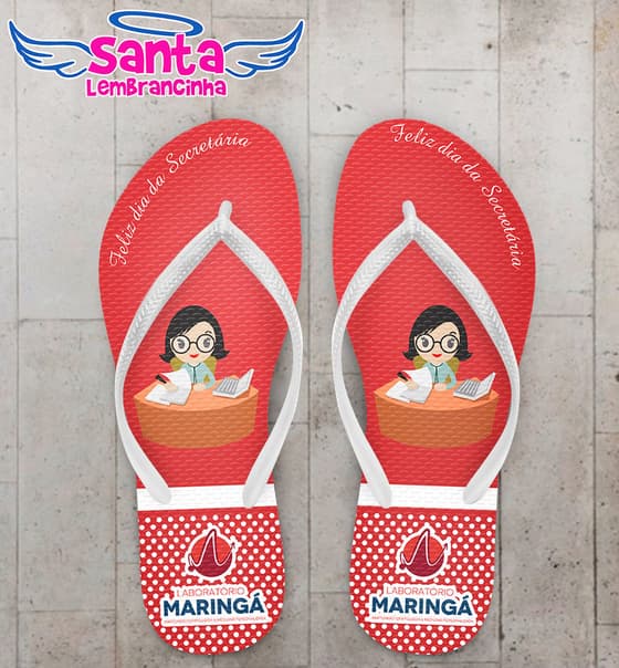 Chinelo Personalizado Empresa Secretária - COD 2996