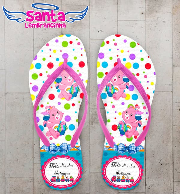 Chinelo Dia das Crianças, Ursinho Rosa - COD 2923