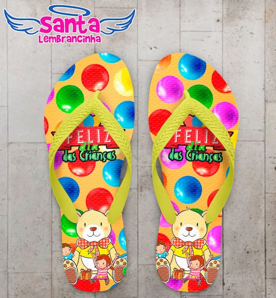 Chinelo Dia das Crianças Personalizado, Colorido - COD 2922