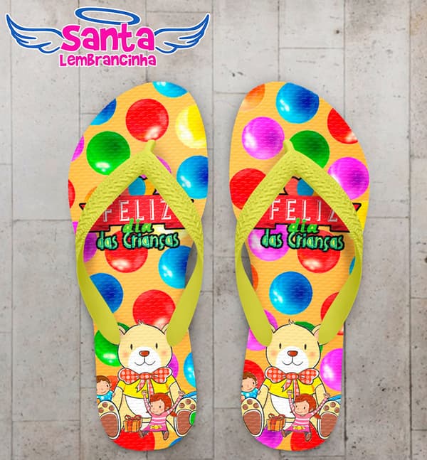 Chinelo Dia das Crianças Personalizado, Colorido - COD 2922