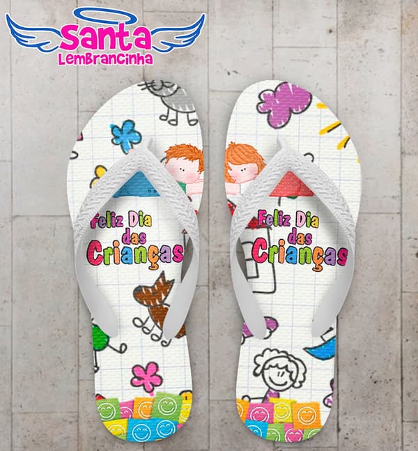 Chinelo Dia das Crianças Personalizado - COD 2924