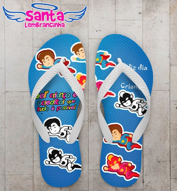 Chinelo Dia das Crianças Personalizado, Super-Herói - COD 2926
