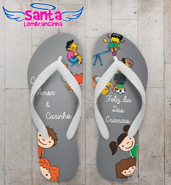 Chinelo Dia das Crianças Personalizado, Brincadeiras - COD 2927