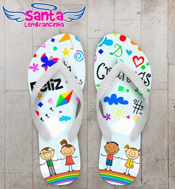 Chinelo Dia das Crianças Personalizado, Brinquedos - COD 2921