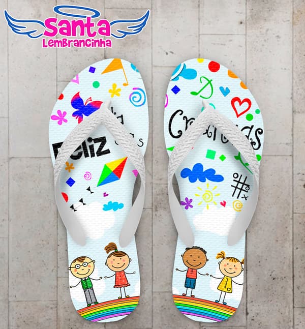 Chinelo Dia das Crianças Personalizado, Brinquedos - COD 2921
