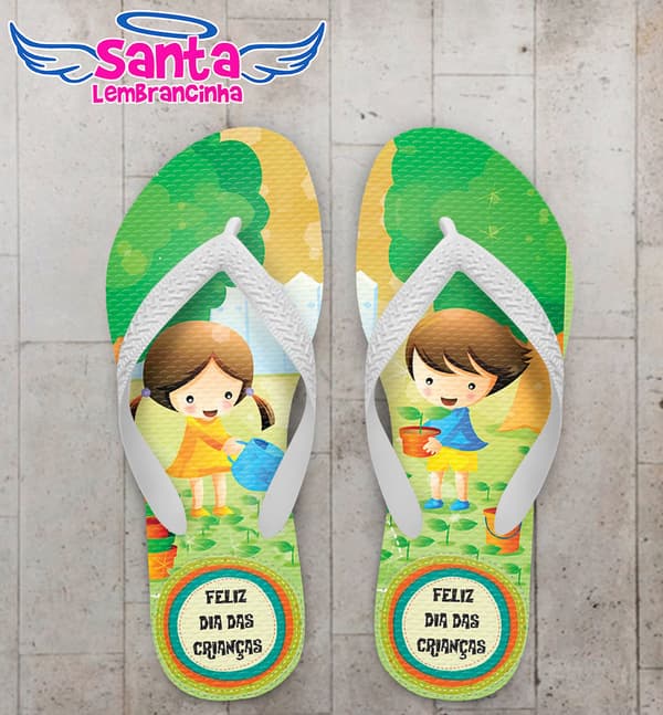 Chinelo Dia das Crianças Personalizado, Natureza - COD 2928