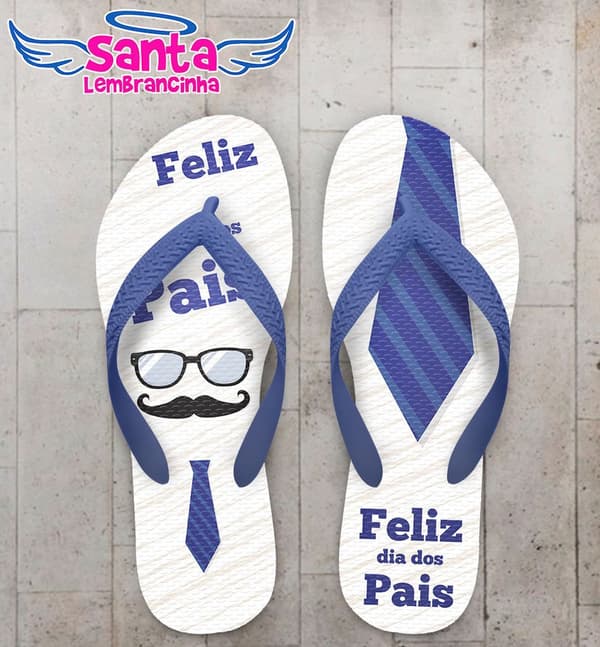 Chinelo Dia dos Pais Personalizado, Feliz dia dos pais - COD 2857