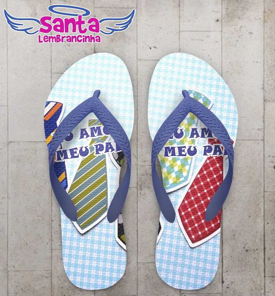 Chinelo Dia dos Pais Personalizado, Gravata - COD 2483