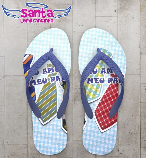 Chinelo Dia dos Pais Personalizado, Gravata - COD 2483