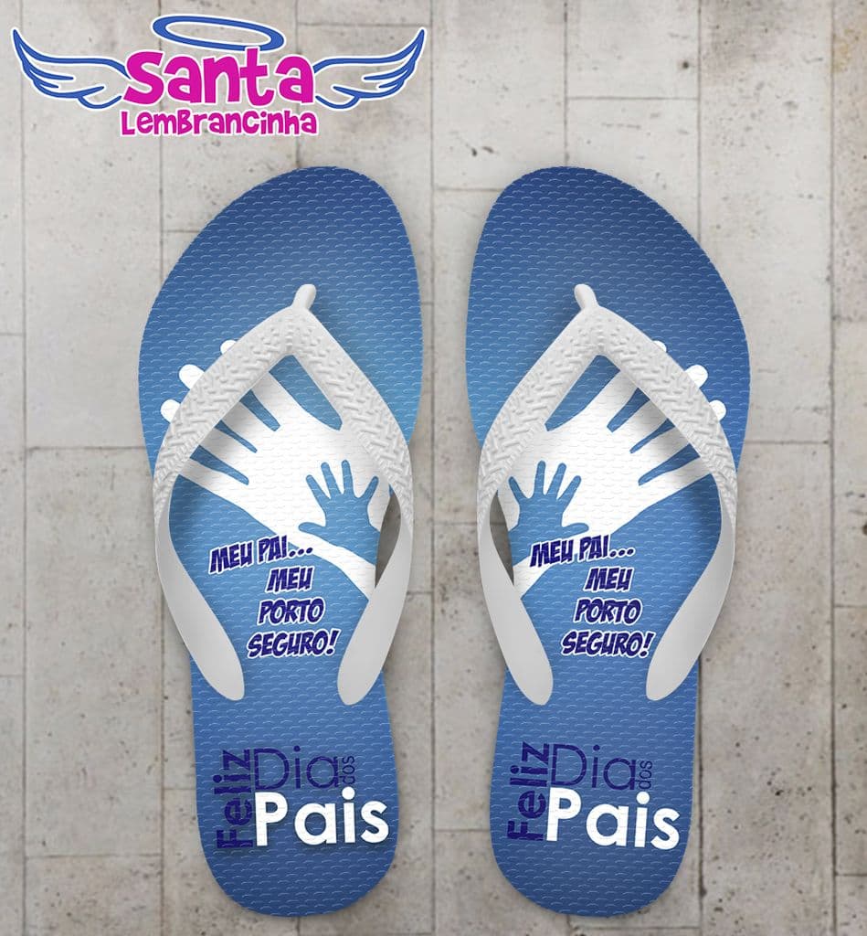 Chinelo Dia dos Pais Personalizado, Meu Porto Seguro - COD 2485