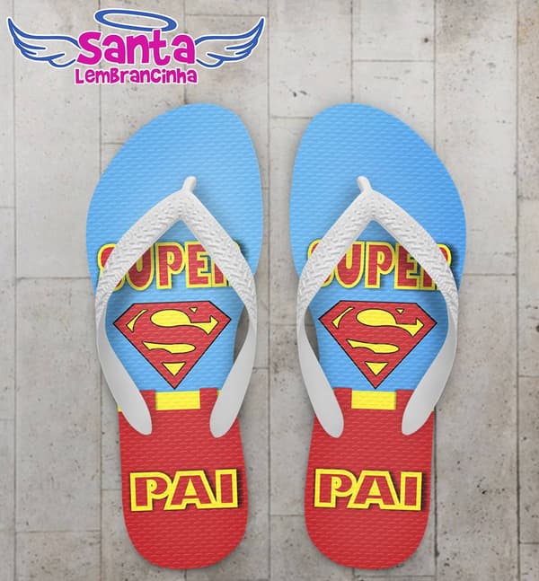 Chinelo Dia dos Pais Personalizado, Super Pai - COD 2487
