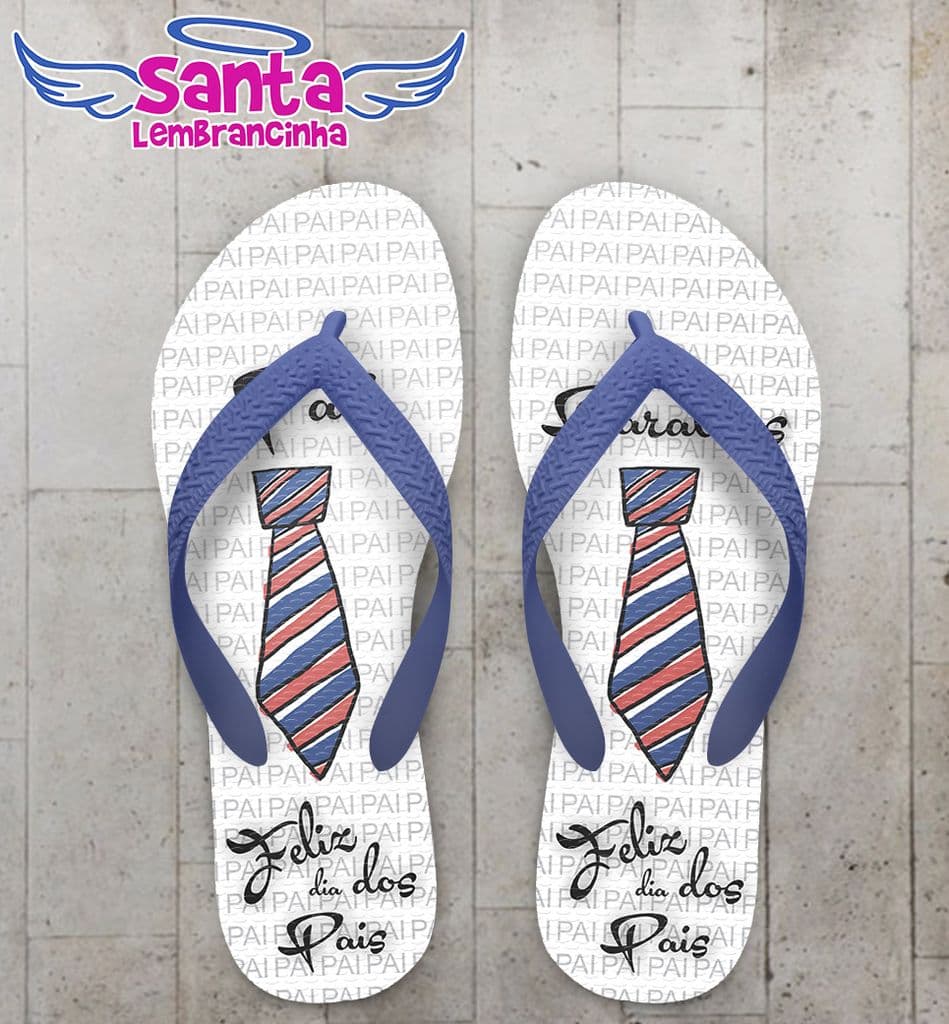 Chinelo Dia dos Pais Personalizado, Parabéns - COD 2488