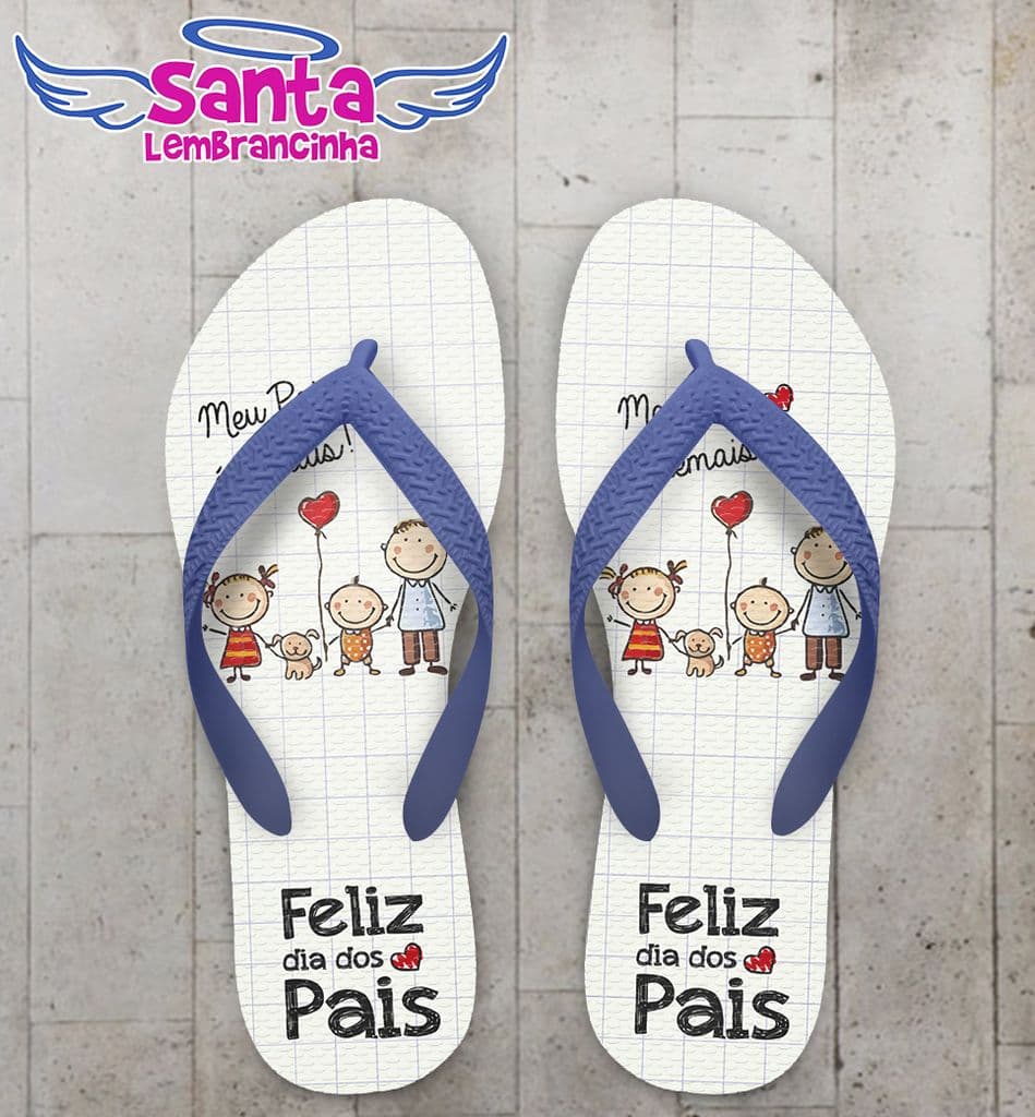 Chinelo Dia dos Pais Personalizado, Feliz dia dos Pais - COD 2493
