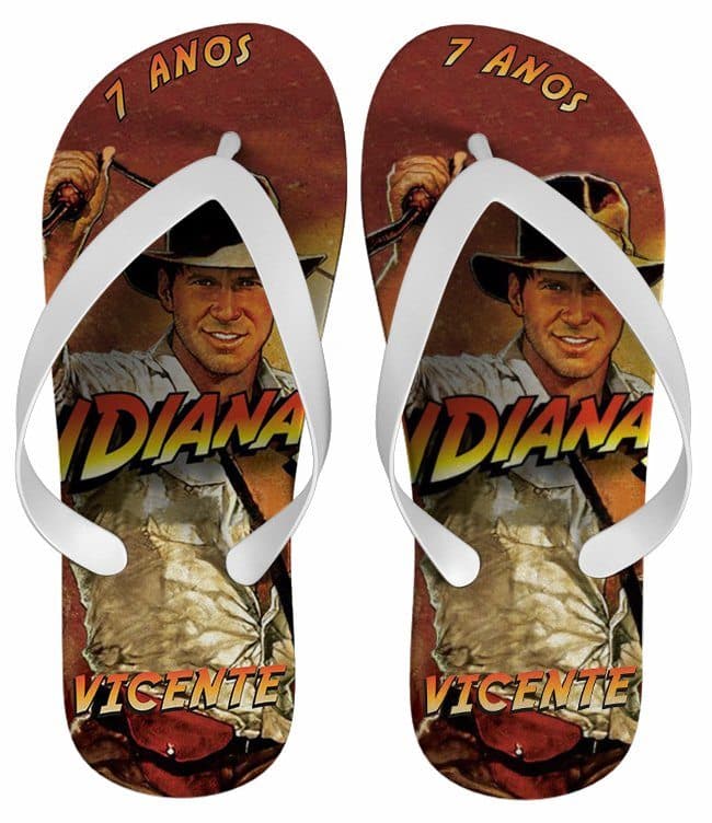 Chinelo Festa Infantil Indiana Jones Personalizado - COD 2346