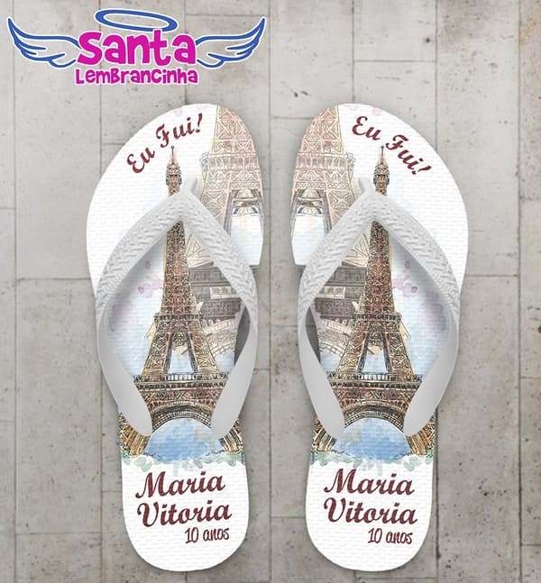 Chinelo Infantil Paris Personalizado - COD 2317