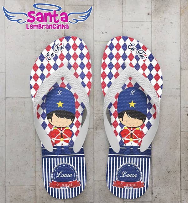 Chinelo Infantil Soldadinho Personalizado - COD 2309