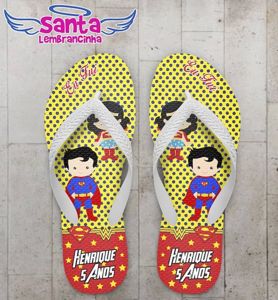 Chinelo Infantil Super-Homem Cute - COD 2302