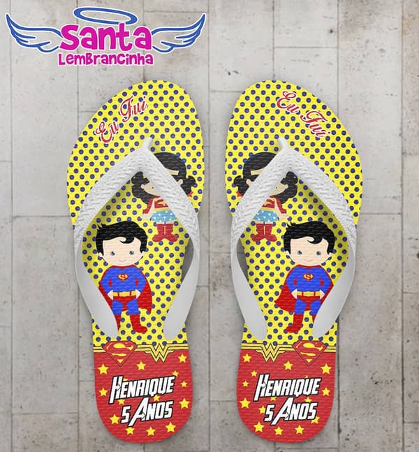 Chinelo Infantil Super-Homem Cute - COD 2302