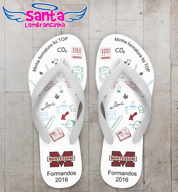 Chinelo Formandos Ensino Médio Personalizado - COD 2967