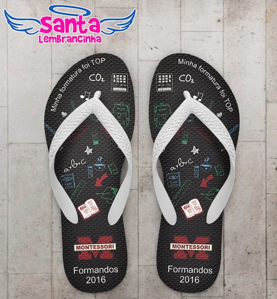 Chinelo Formandos Terceirão Ensino Médio Personalizado - COD 2999