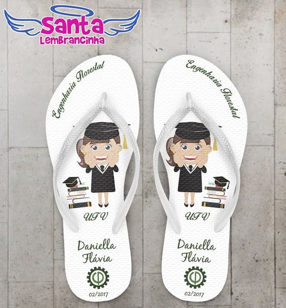 Chinelo Formatura Engenharia Florestal, Personalizado - COD 2304