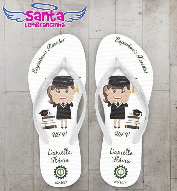 Chinelo Formatura Engenharia Florestal, Personalizado - COD 2304