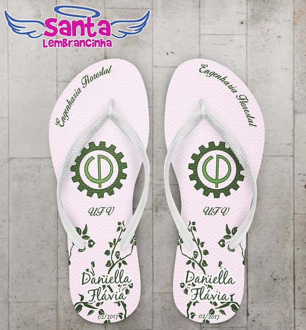 Chinelo Formatura Engenharia Florestal Personalizado - COD 2305