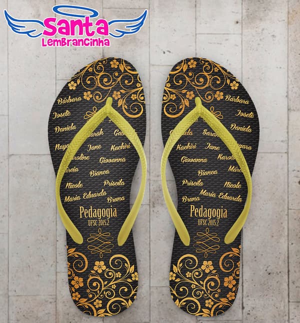 Chinelo Formatura Pedagogia Personalizado - COD 2984