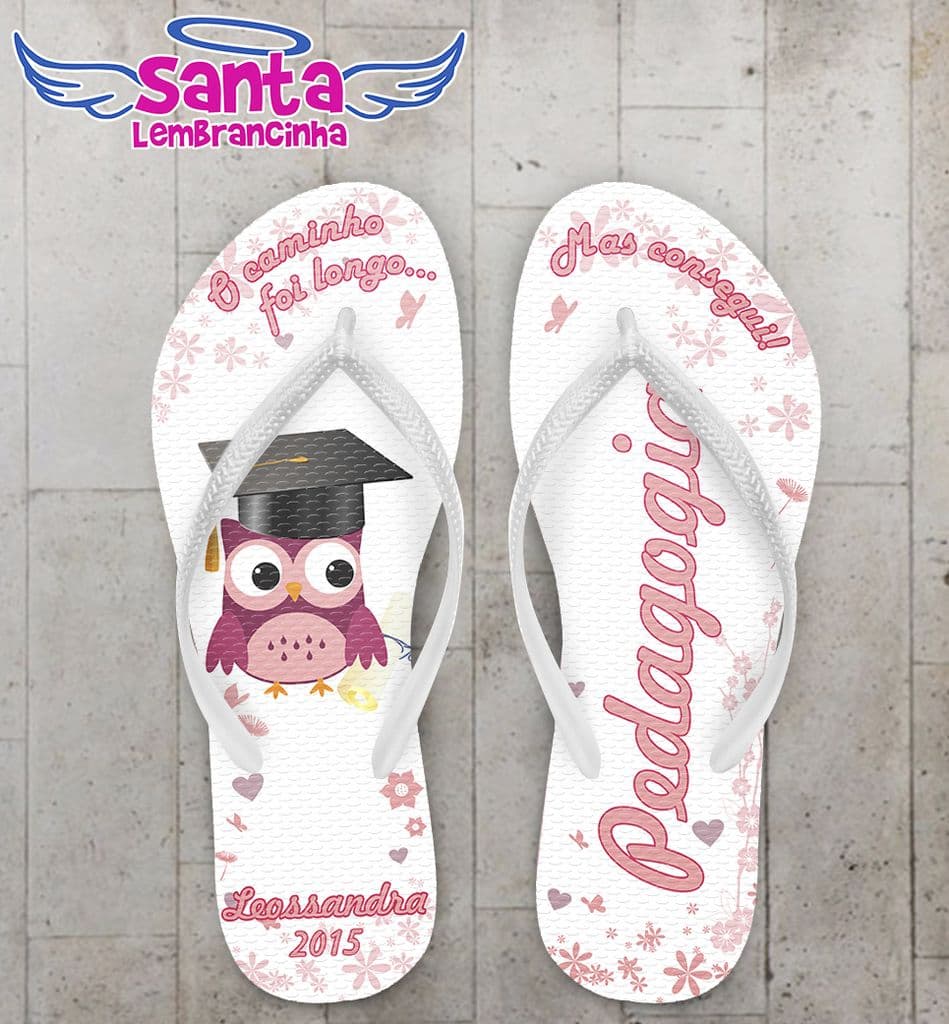 Chinelo Formatura Pedagogia, Personalizado - COD 2126