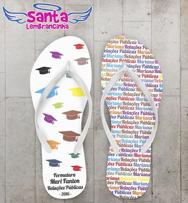 Chinelo Formatura Relações Públicas Personalizado - COD 2329