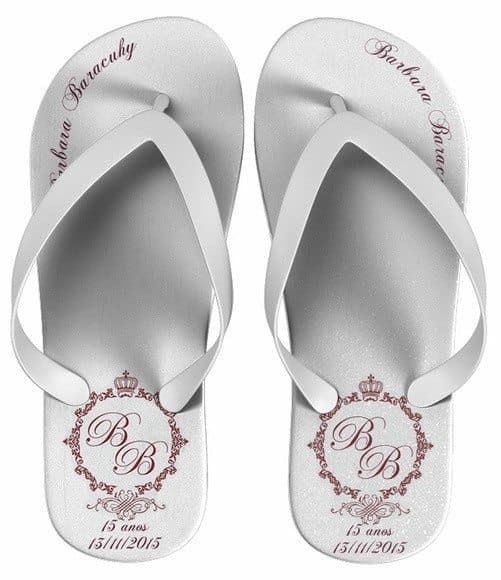 Chinelo 15 anos personalizado - COD 2199