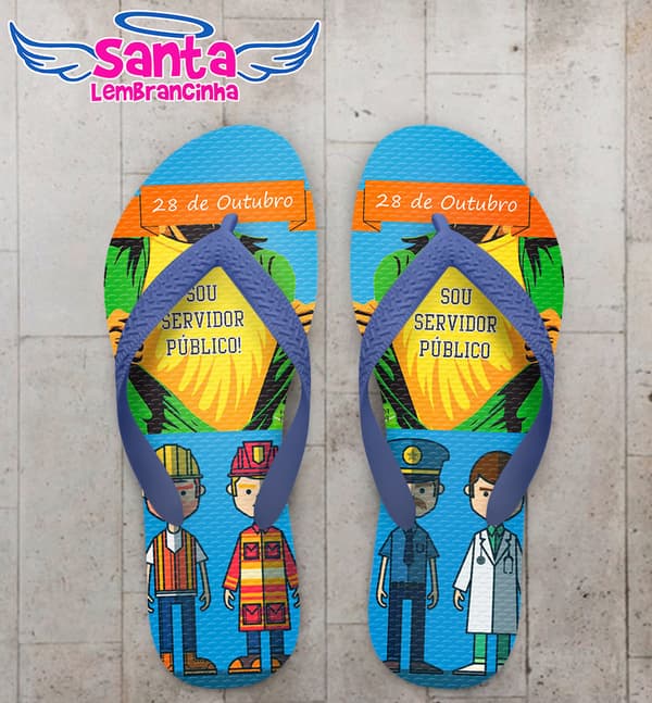 Chinelo Dia do Funcionário Público Personalizado, Bombeiro - COD 2941