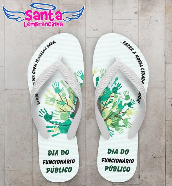 Chinelo Dia do Funcionário Público Personalizado, Cidade melhor - COD 2936